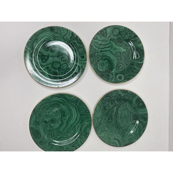 Neiman Marcus Other - Vintage Neiman Marcus Green Malachite 6 3/8" Salad Dessert Bread Plate Set 4